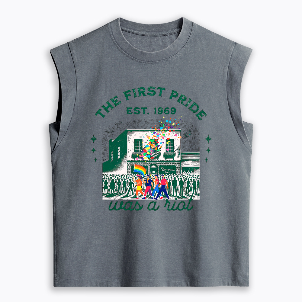 The first Pride Was a Riot Women's Washed Tank Top