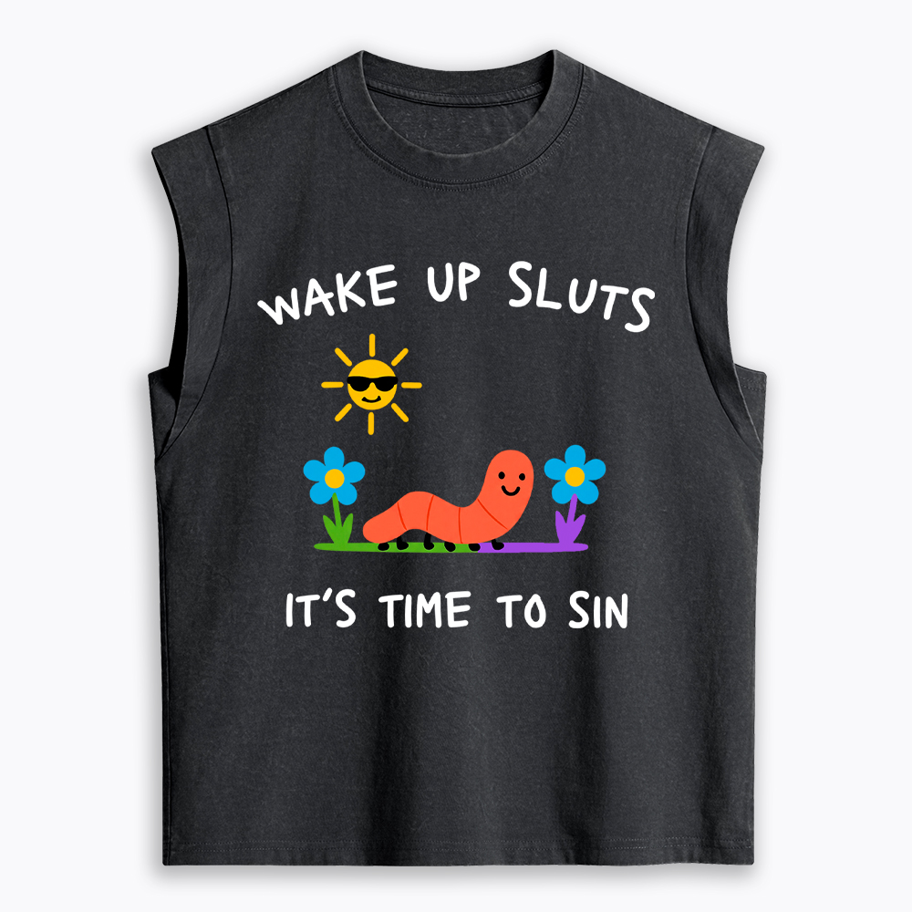 Wake Up Sluts Women's Washed Tank Top