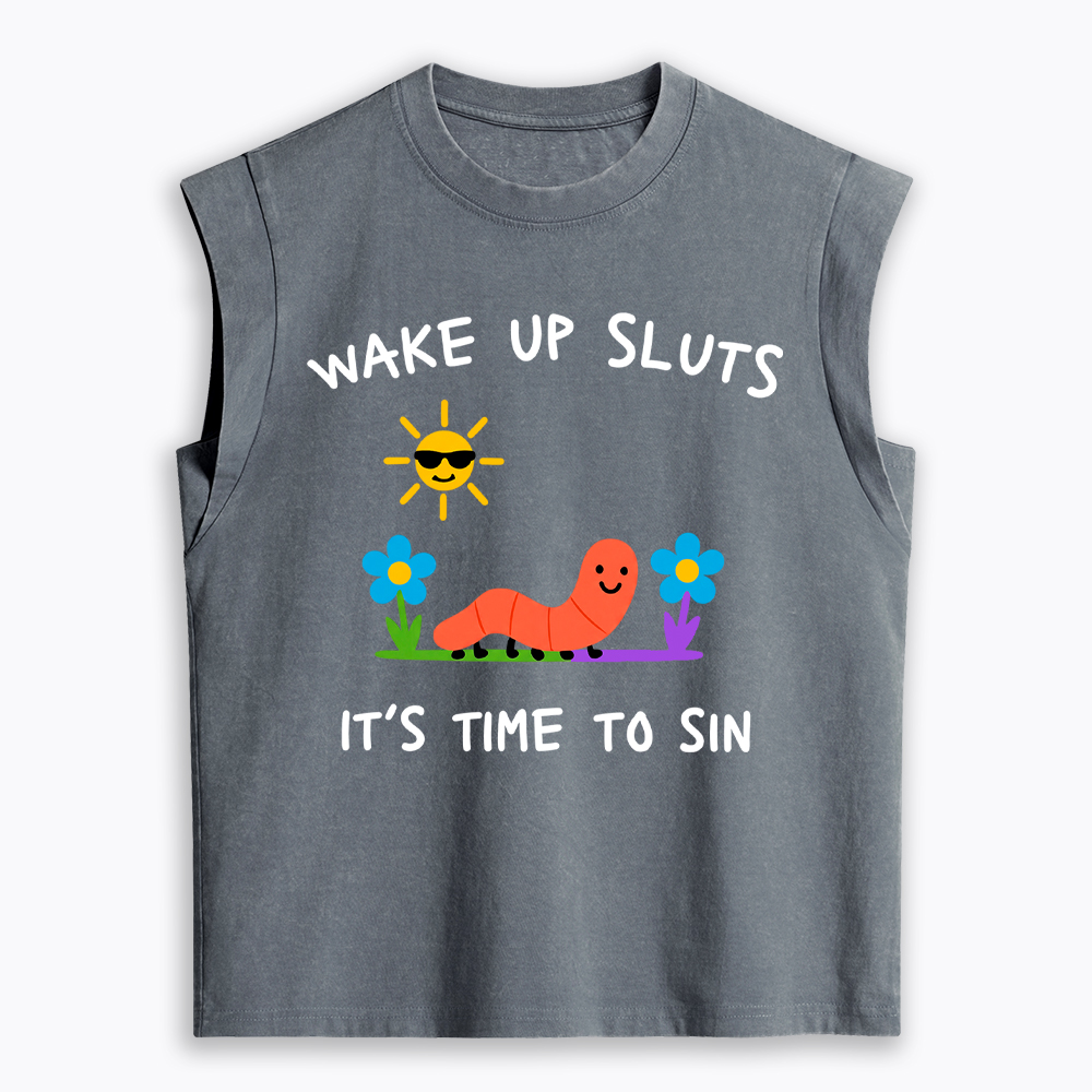 Wake Up Sluts Women's Washed Tank Top