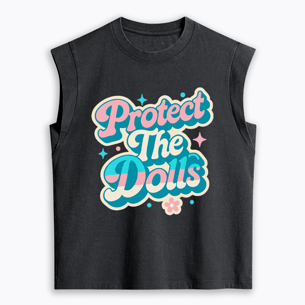 Protect The Dolls Transgender Pride Human Rights Women's Washed Tank Top