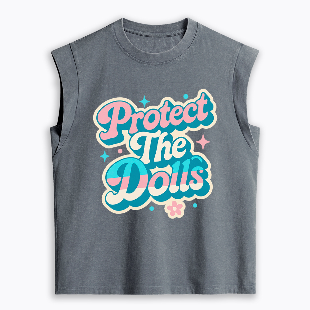 Protect The Dolls Transgender Pride Human Rights Women's Washed Tank Top