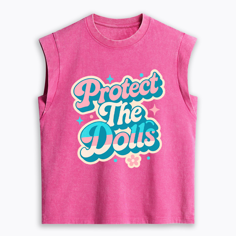 Protect The Dolls Transgender Pride Human Rights Women's Washed Tank Top