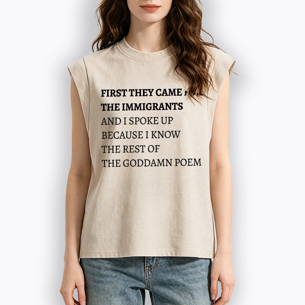 The Goddamn Poem Women's Washed Tank Top