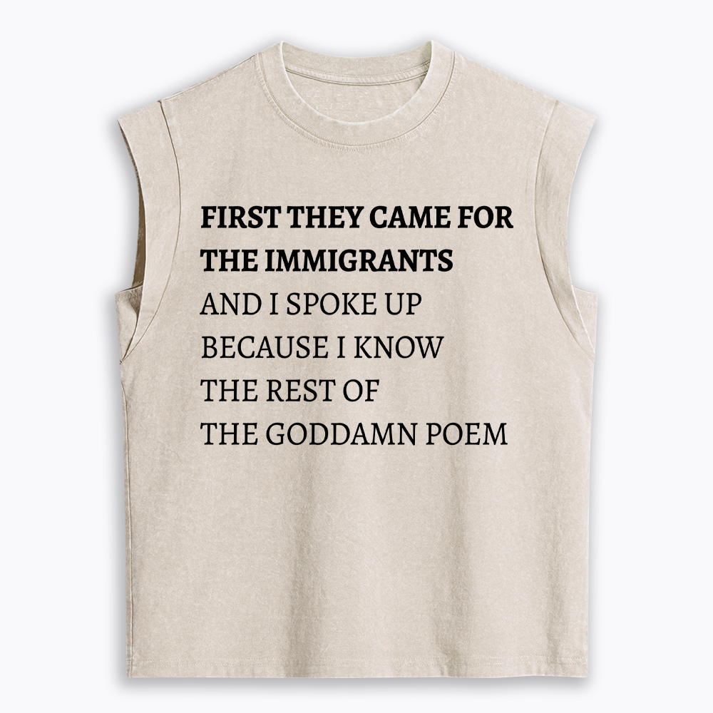 The Goddamn Poem Women's Washed Tank Top