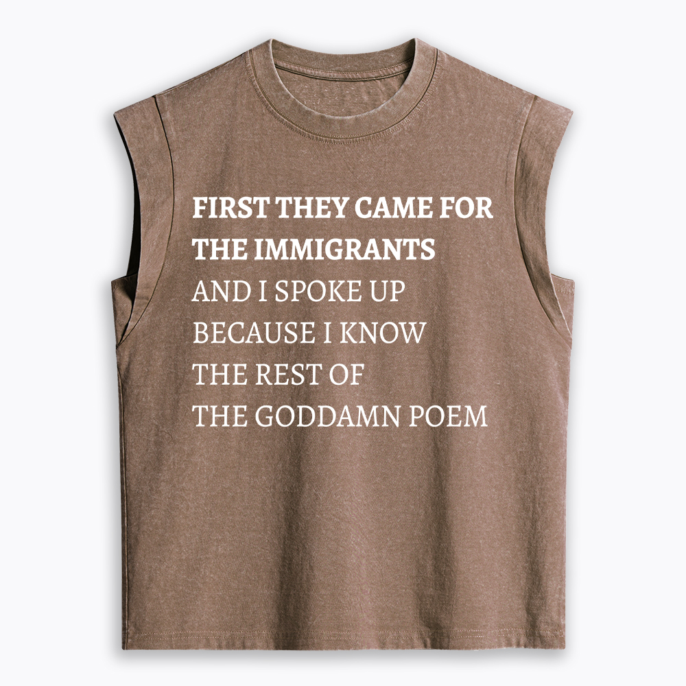 The Goddamn Poem Women's Washed Tank Top