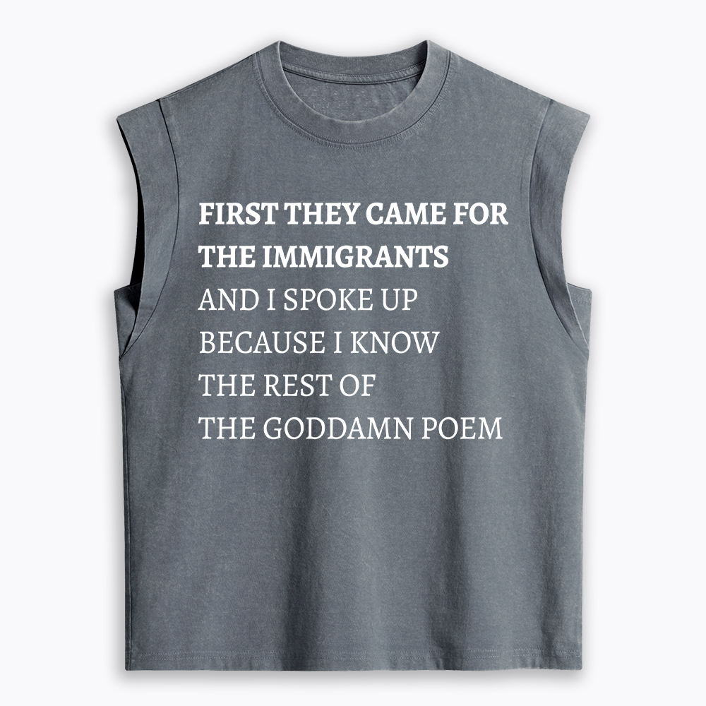 The Goddamn Poem Women's Washed Tank Top