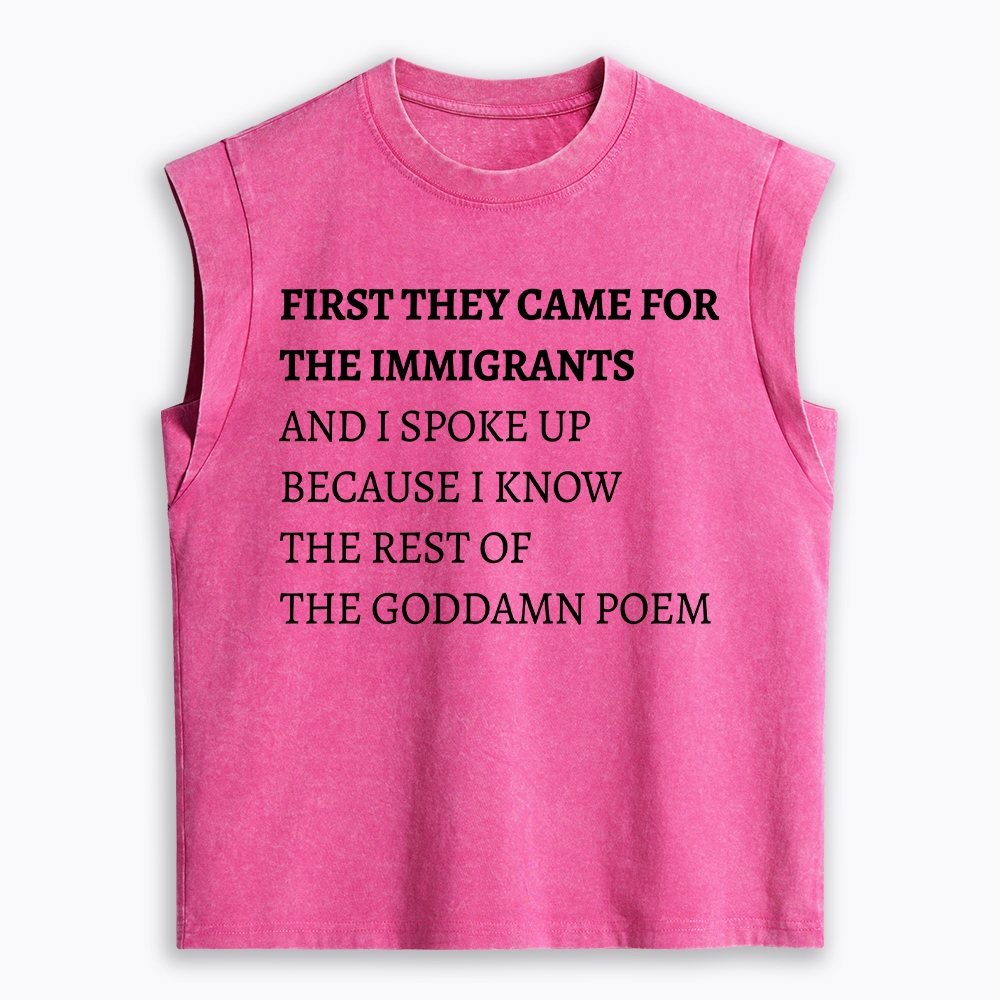 The Goddamn Poem Women's Washed Tank Top