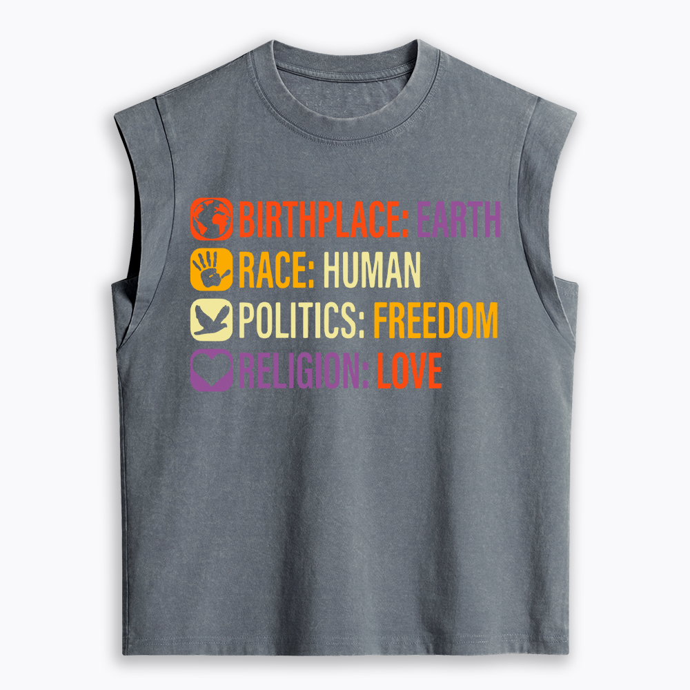 Equality, BLM, Human Rights Women's Washed Tank Top