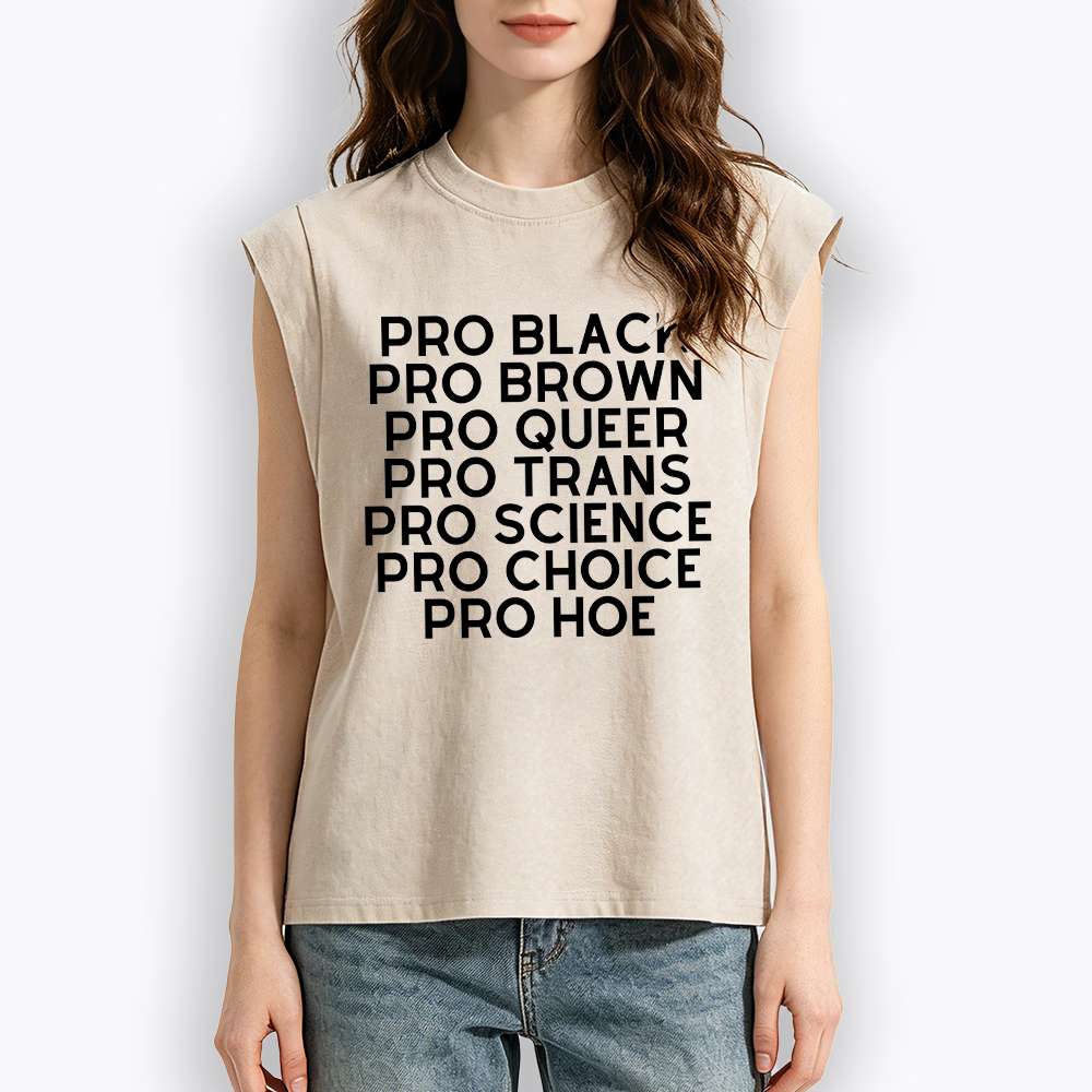 Pro Black Pro Hoe Women's Washed Tank Top