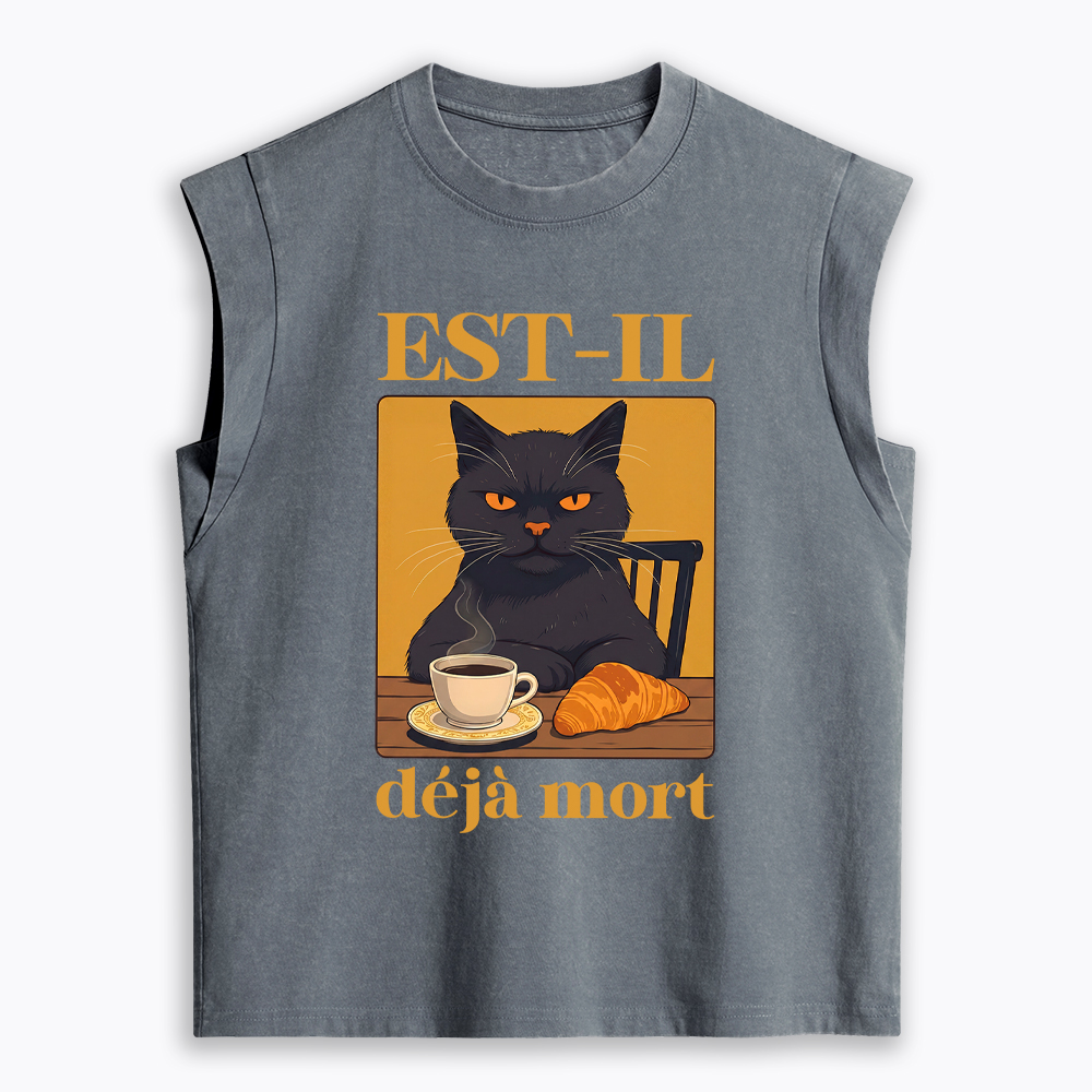French Cat Women's Washed Tank Top