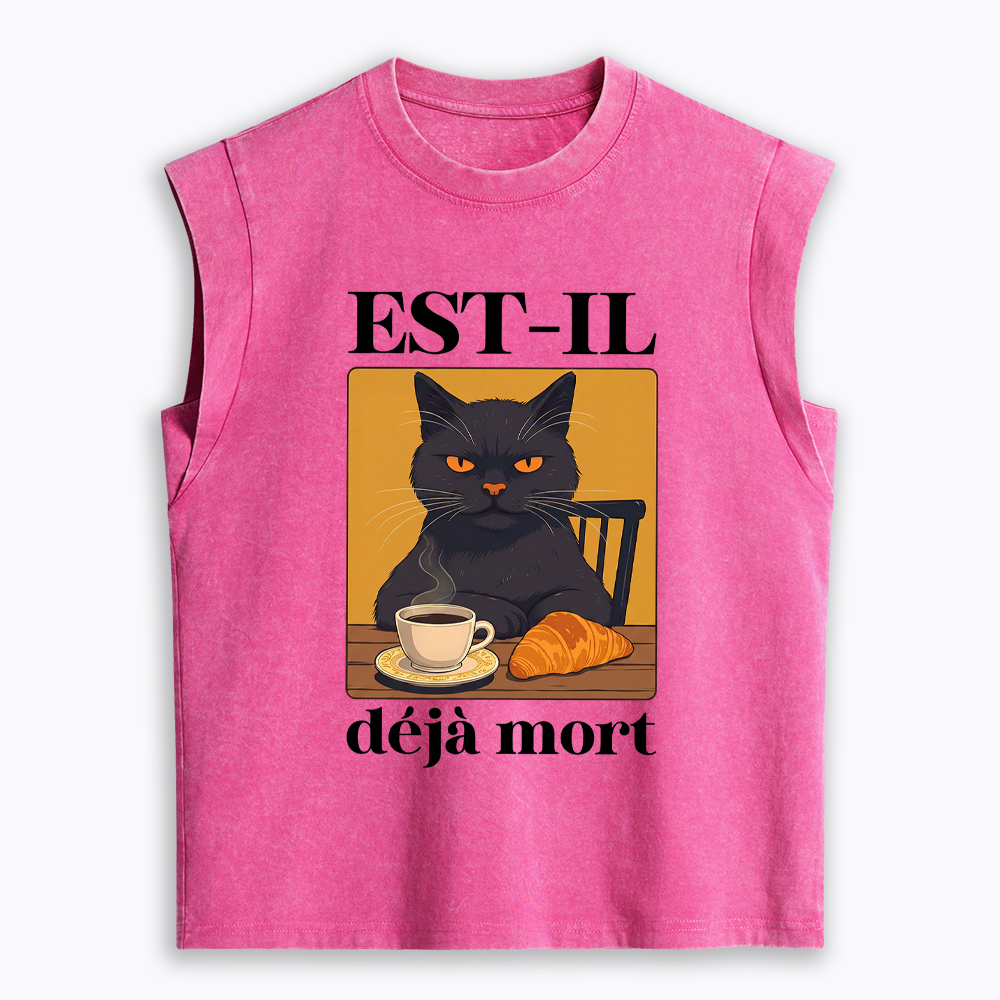 French Cat Women's Washed Tank Top