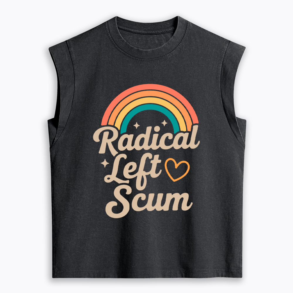 Retro Radical Left Scum Women's Washed Tank Top