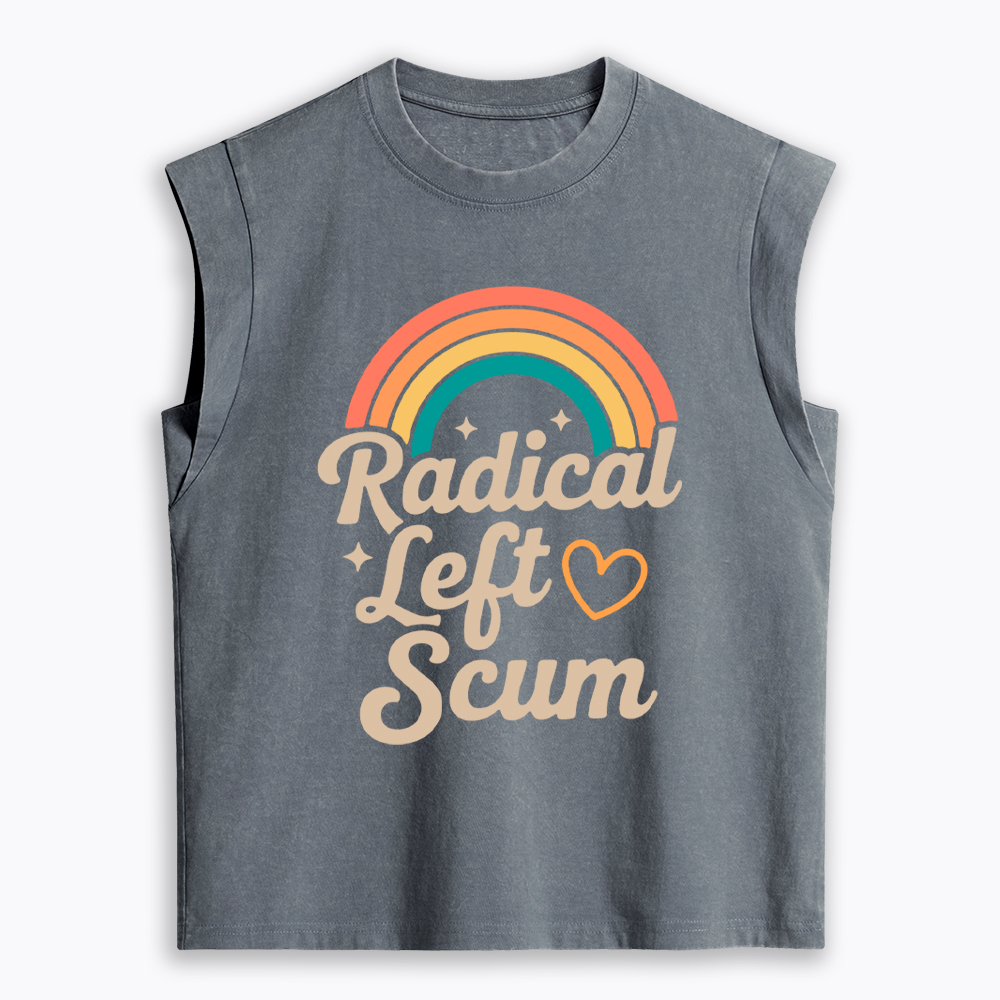 Retro Radical Left Scum Women's Washed Tank Top