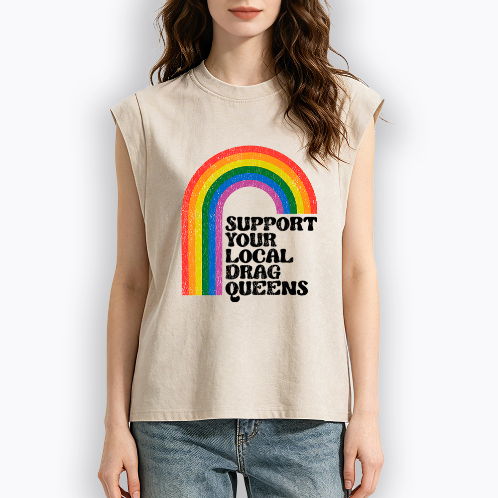 Support Your Local Drag Queens Women's Washed Tank Top