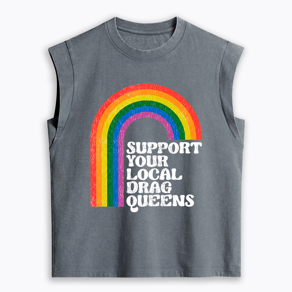 Support Your Local Drag Queens Women's Washed Tank Top