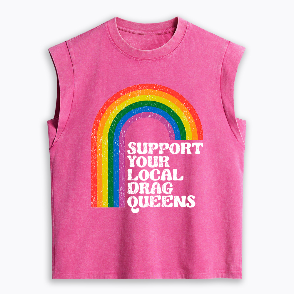 Support Your Local Drag Queens Women's Washed Tank Top