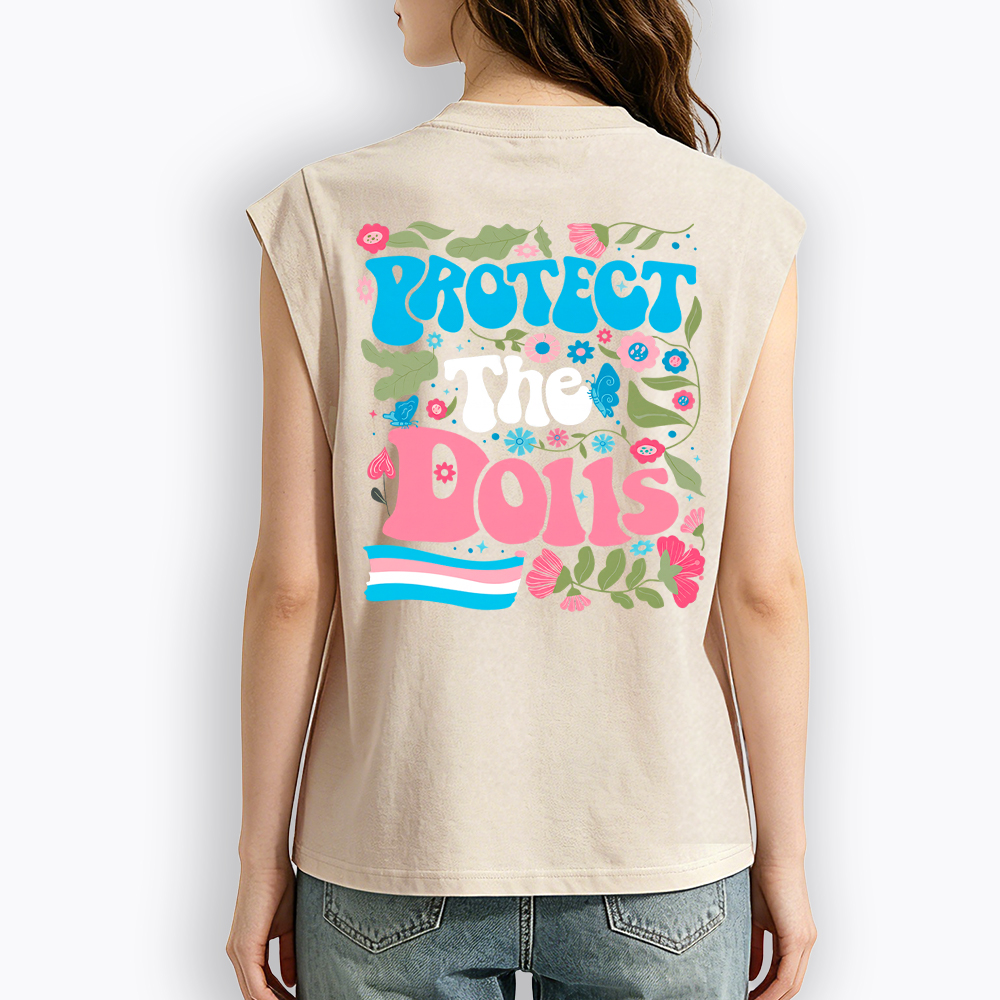 Protect The Dolls Trans Pride Women's Washed Tank Top