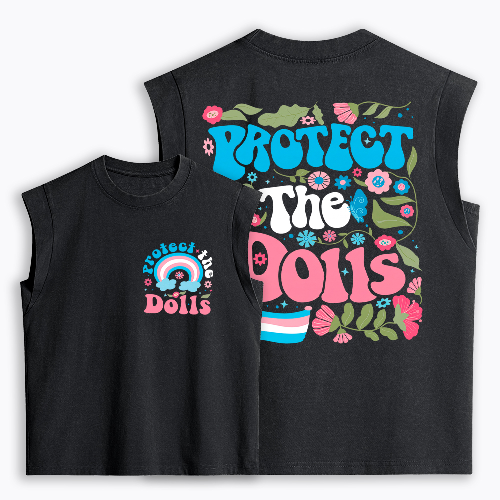 Protect The Dolls Trans Pride Women's Washed Tank Top