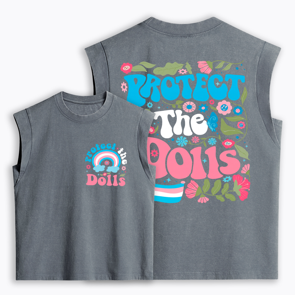 Protect The Dolls Trans Pride Women's Washed Tank Top