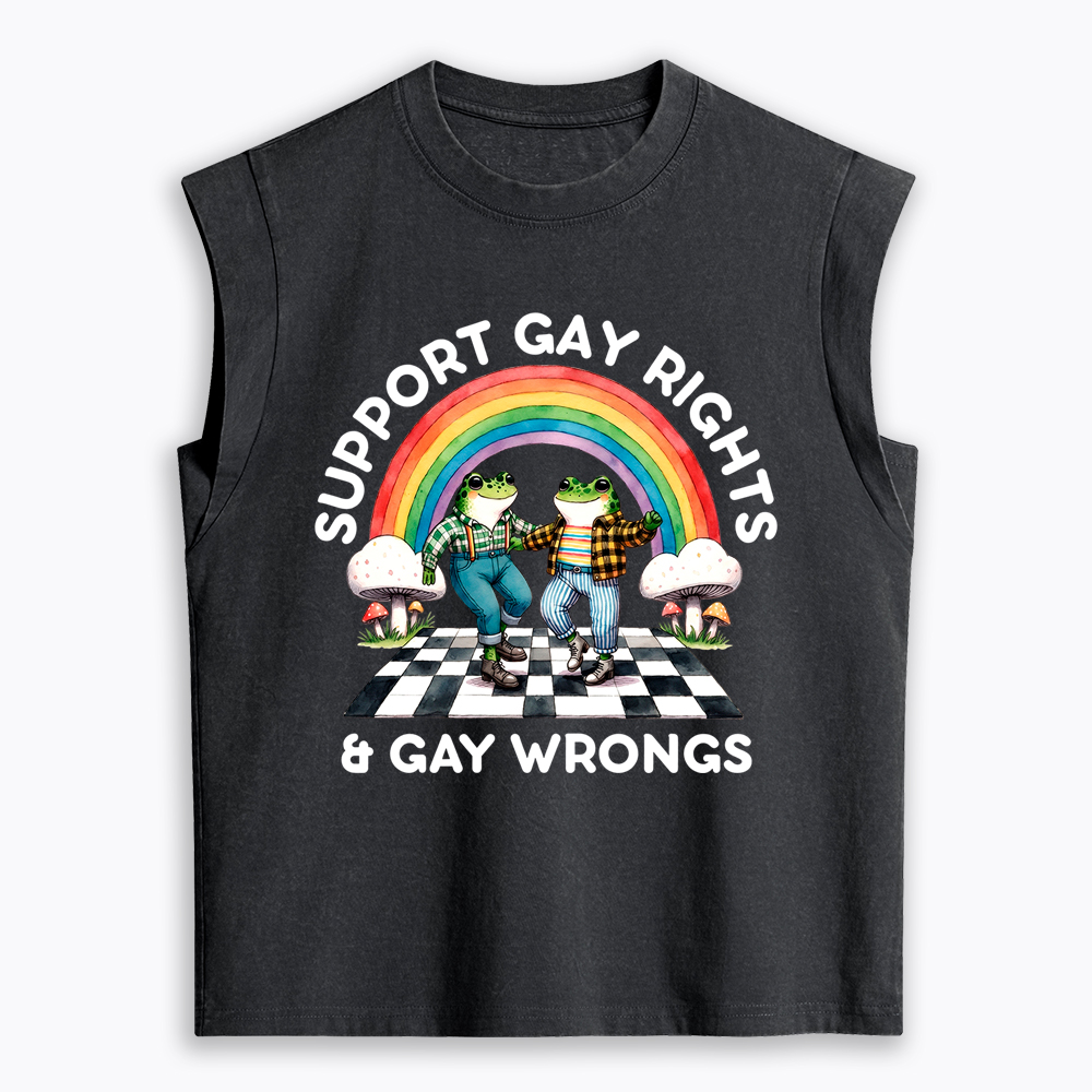Gay Rights & Wrongs Pride Women's Washed Tank Top