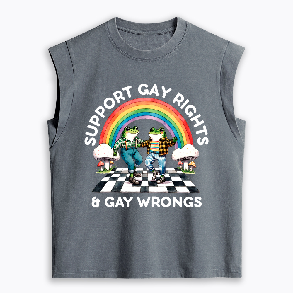 Gay Rights & Wrongs Pride Women's Washed Tank Top