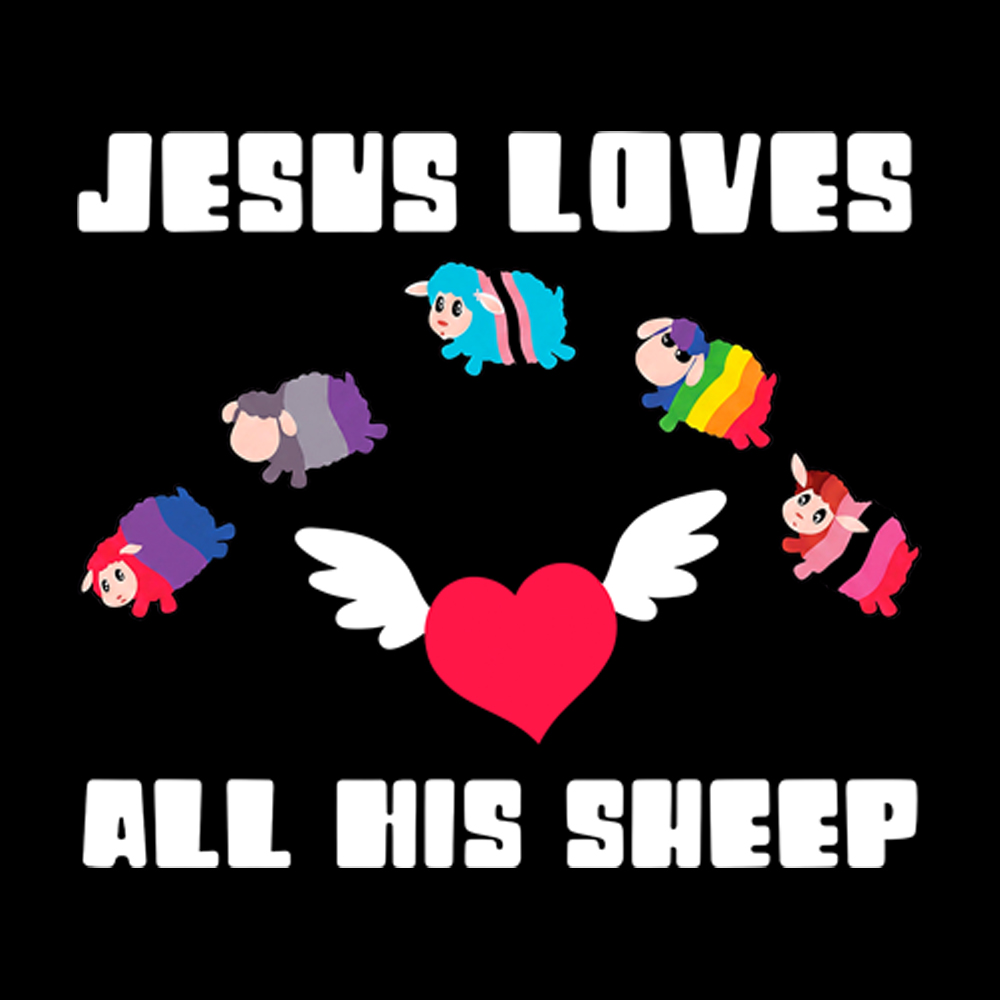 Jesus Loves All Sheep Pride Women's Washed Tank Top