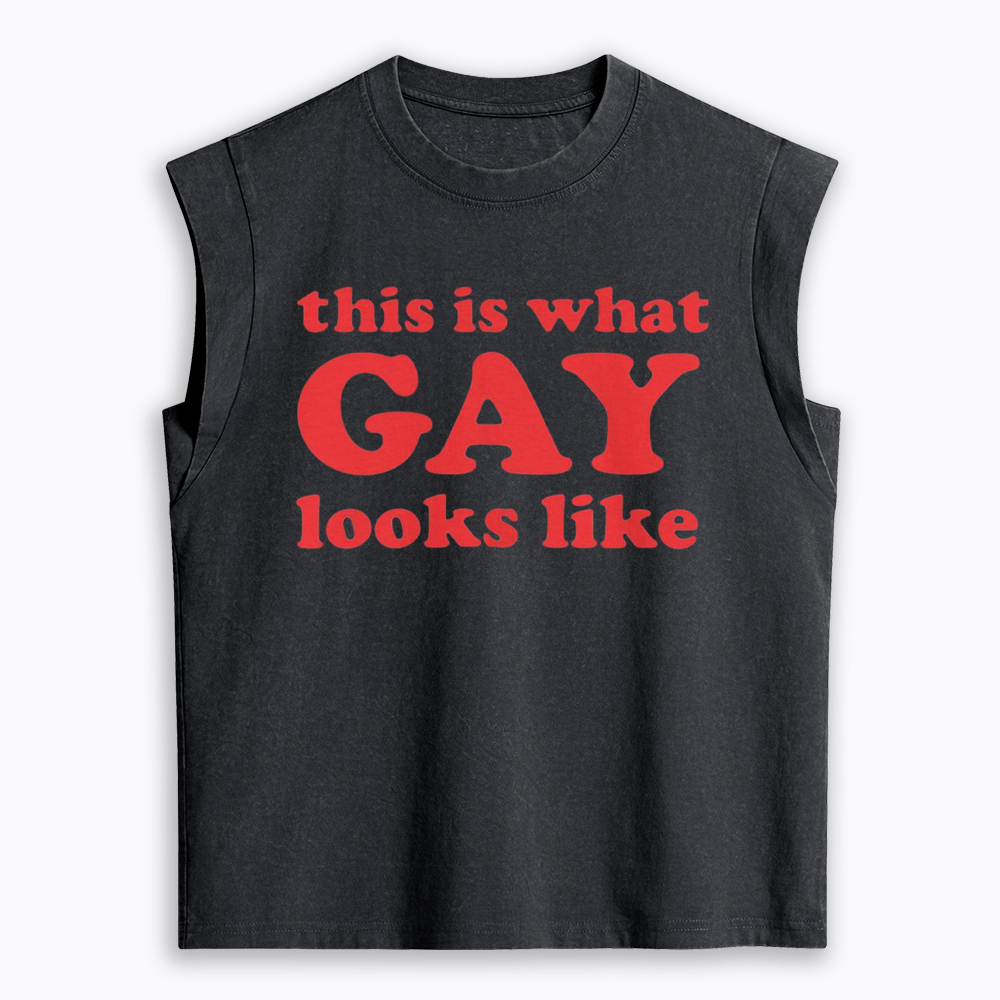 This Is What Gay Looks Like Women's Washed Tank Top