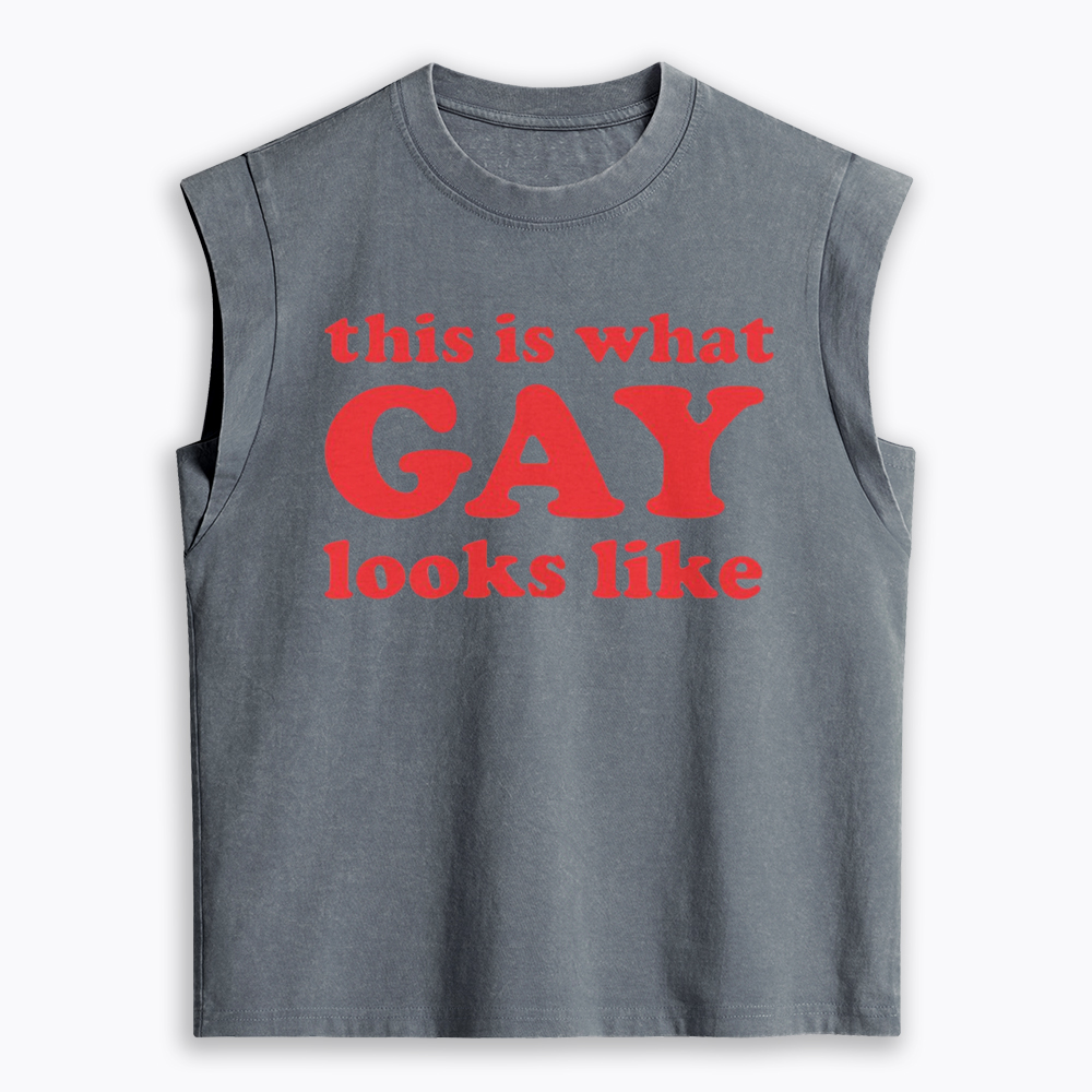 This Is What Gay Looks Like Women's Washed Tank Top