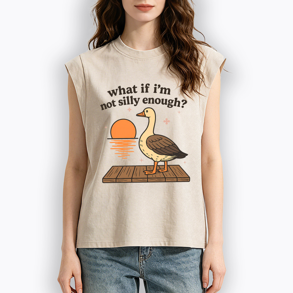 What If I'm Not Silly Enough Women's Washed Tank Top