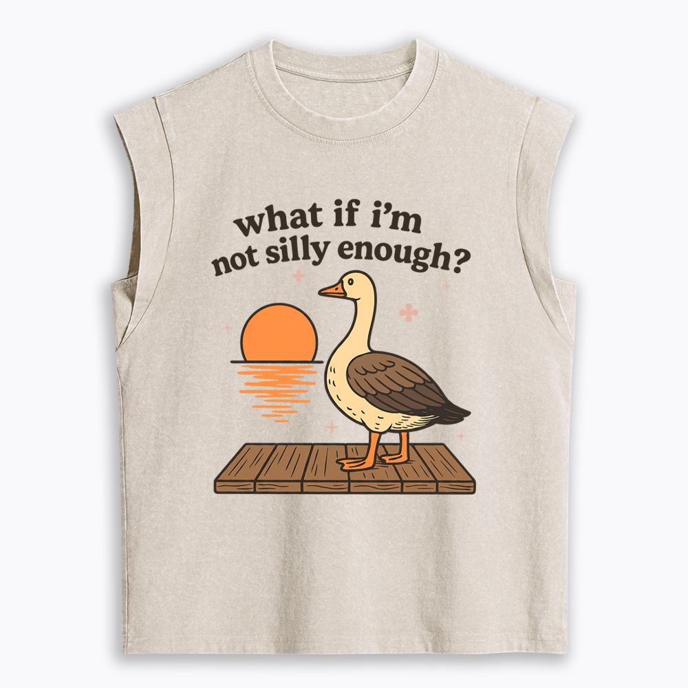 What If I'm Not Silly Enough Women's Washed Tank Top