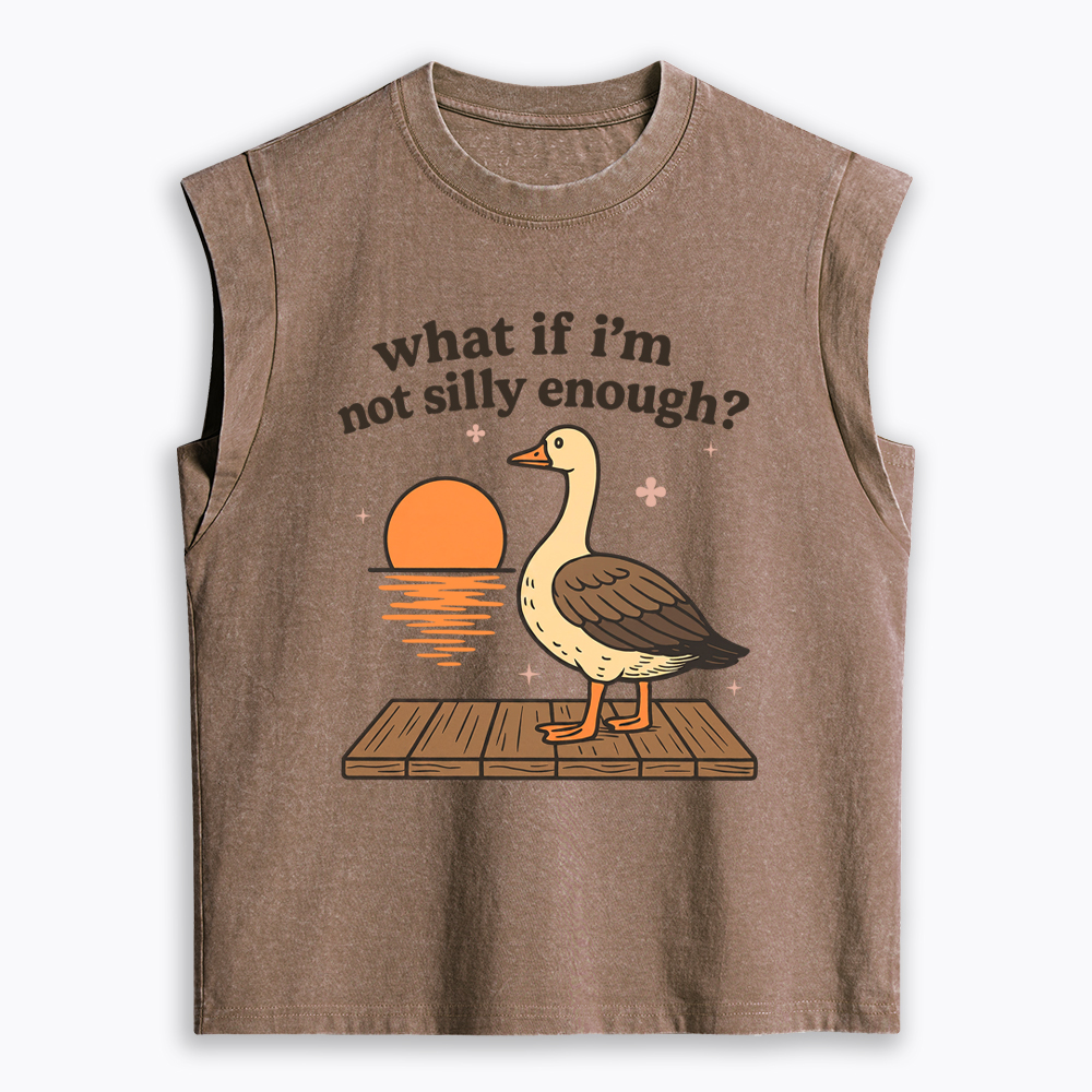 What If I'm Not Silly Enough Women's Washed Tank Top