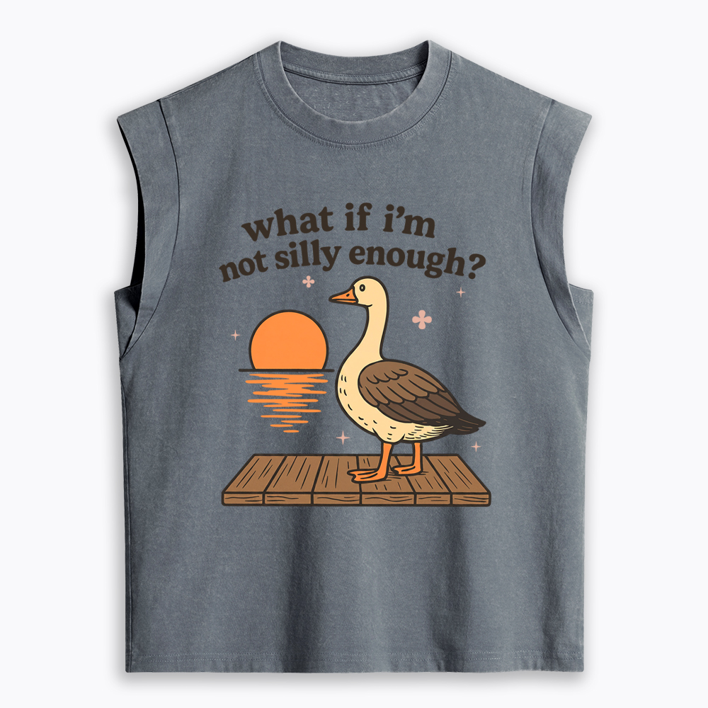 What If I'm Not Silly Enough Women's Washed Tank Top