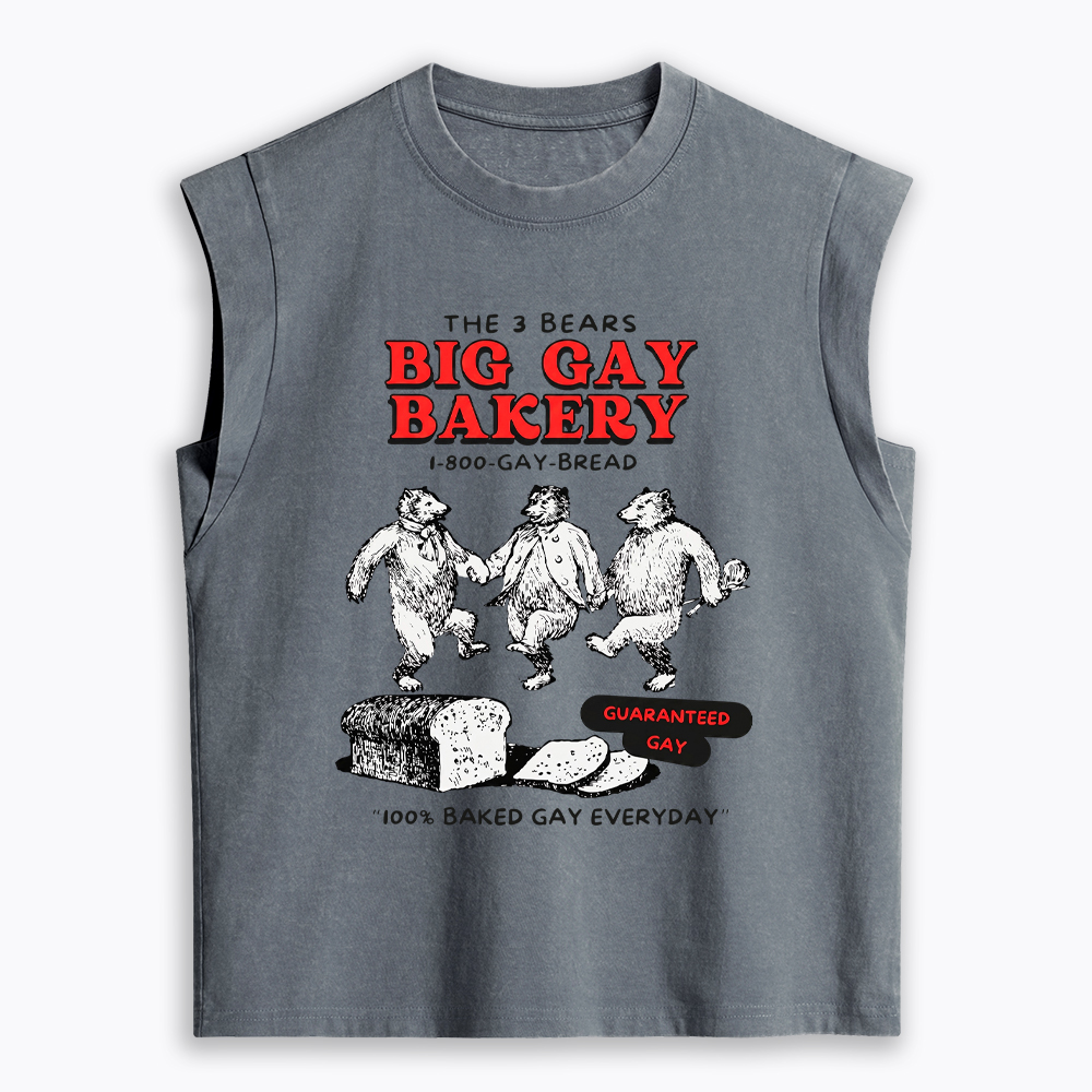 3 Bears Big Gay Bakery Women's Washed Tank Top