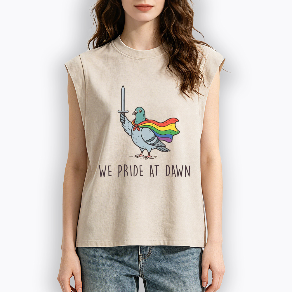We Pride At Dawn Women's Washed Tank Top