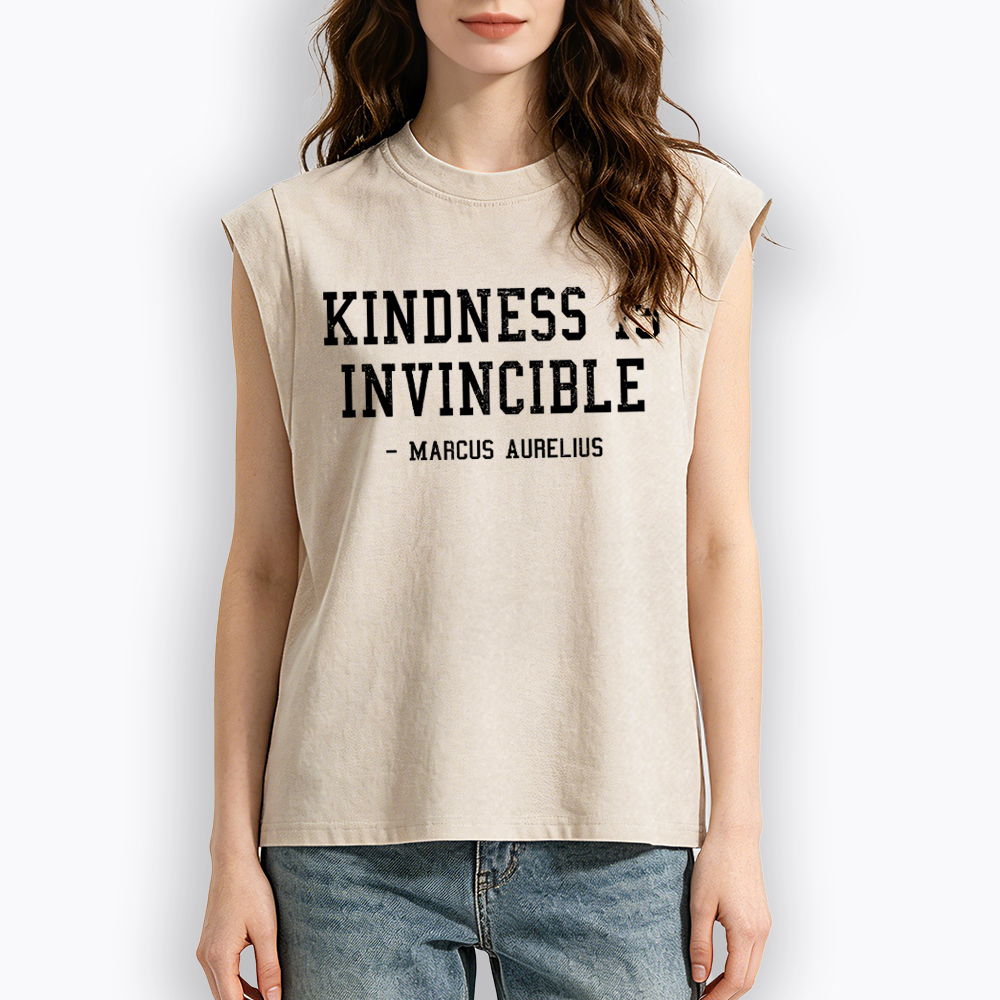 Kindness is Invincible Women's Washed Tank Top