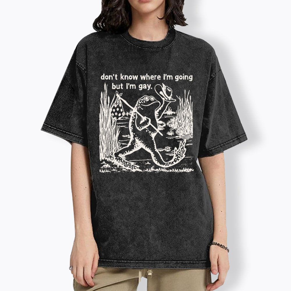 Queer Graphic Washed T-Shirts