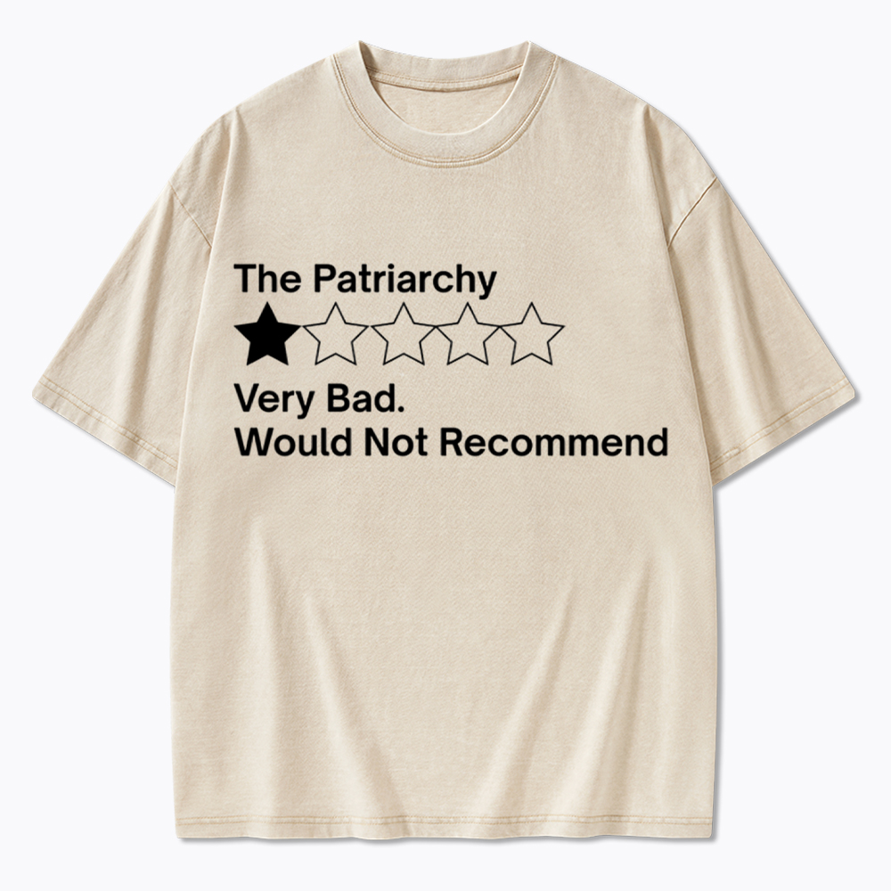 The Patriarchy Very Bad Would Not Recommend Washed T-Shirt