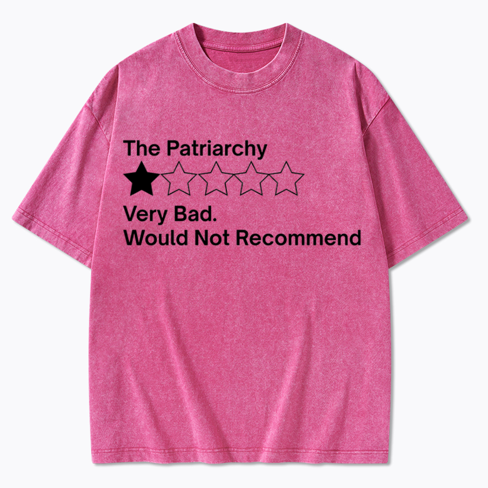 The Patriarchy Very Bad Would Not Recommend Washed T-Shirt