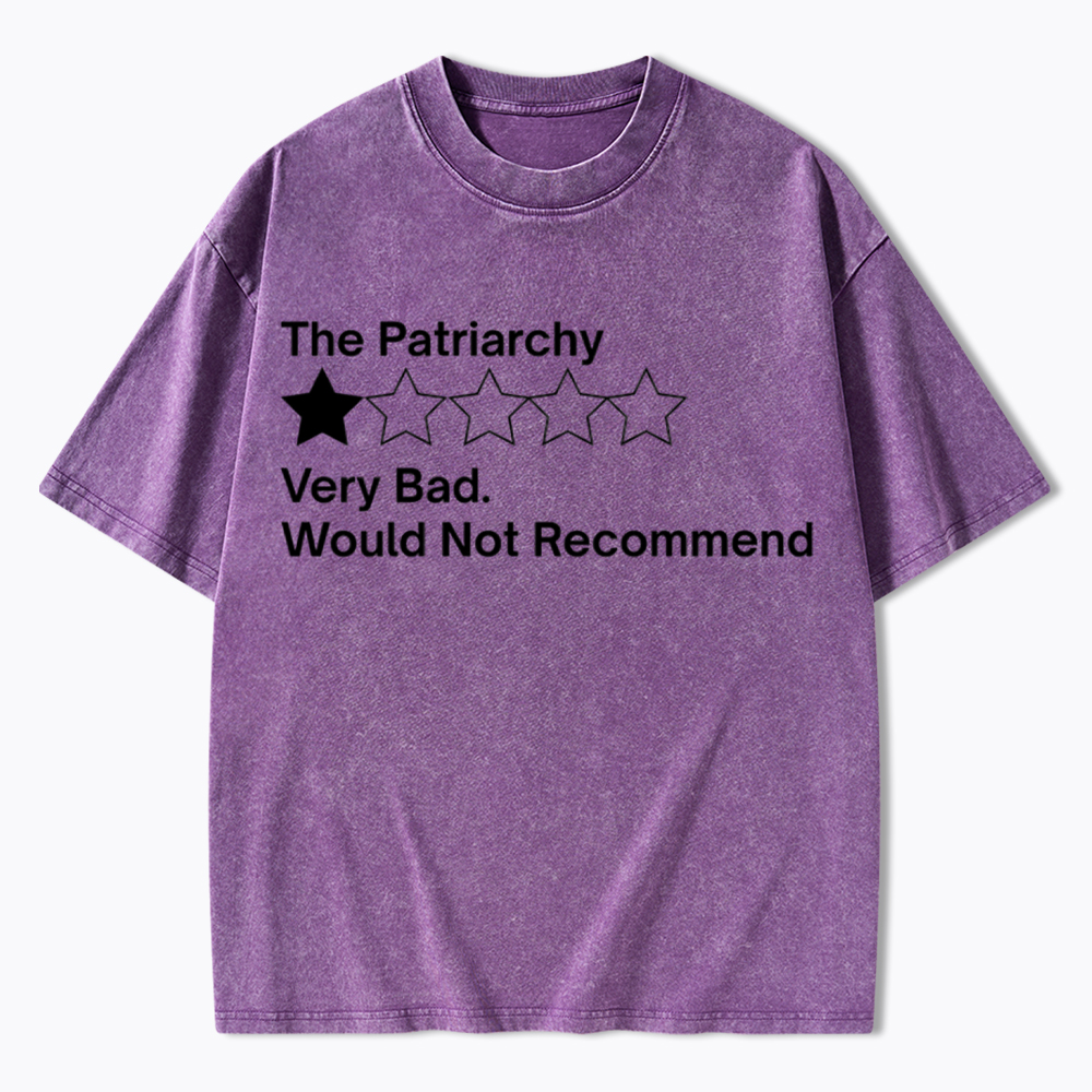 The Patriarchy Very Bad Would Not Recommend Washed T-Shirt