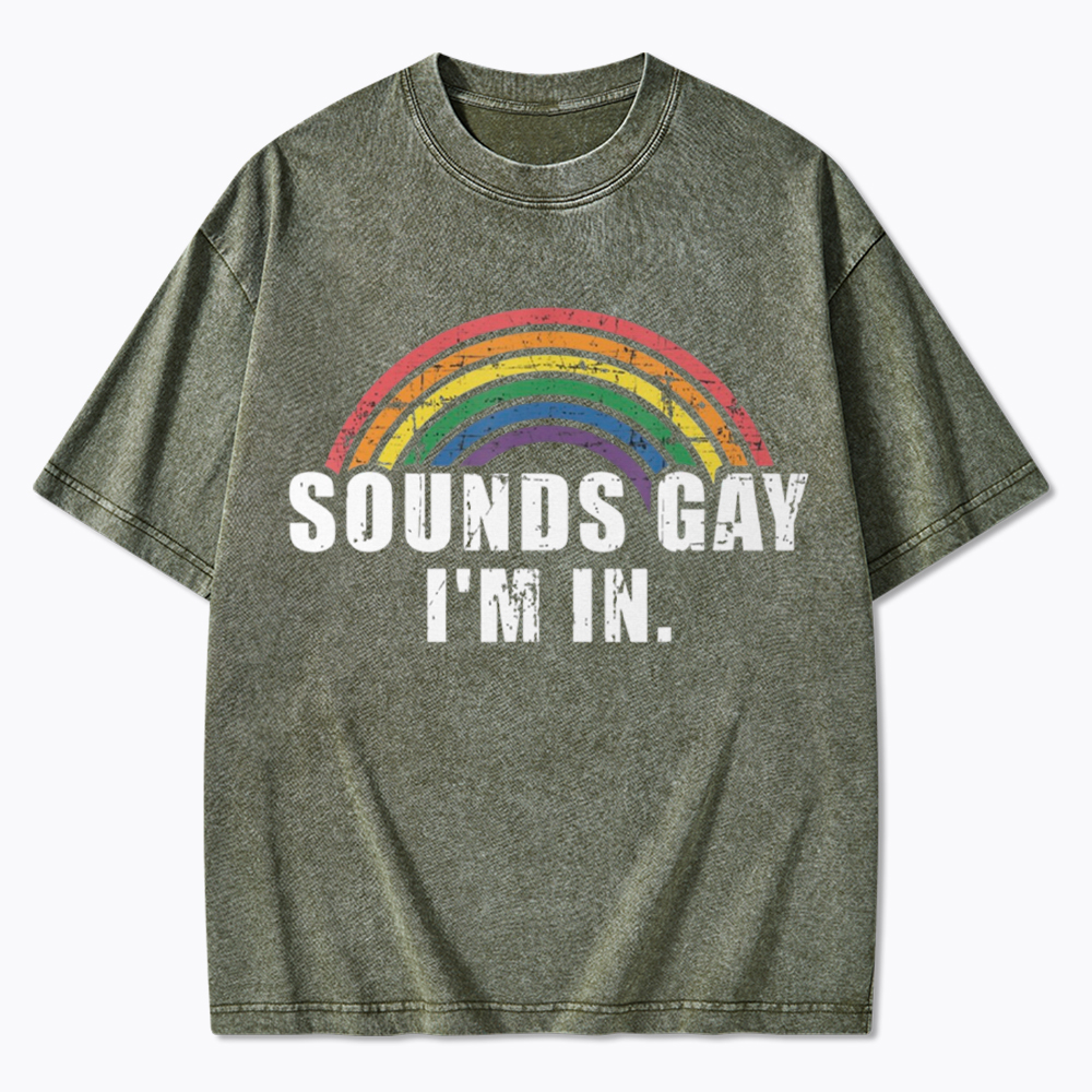 Sounds Gay I'm in Washed T-Shirt
