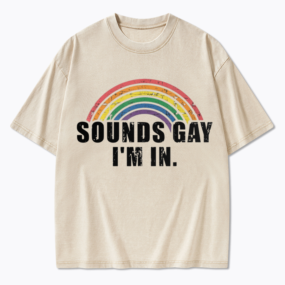 Sounds Gay I'm in Washed T-Shirt