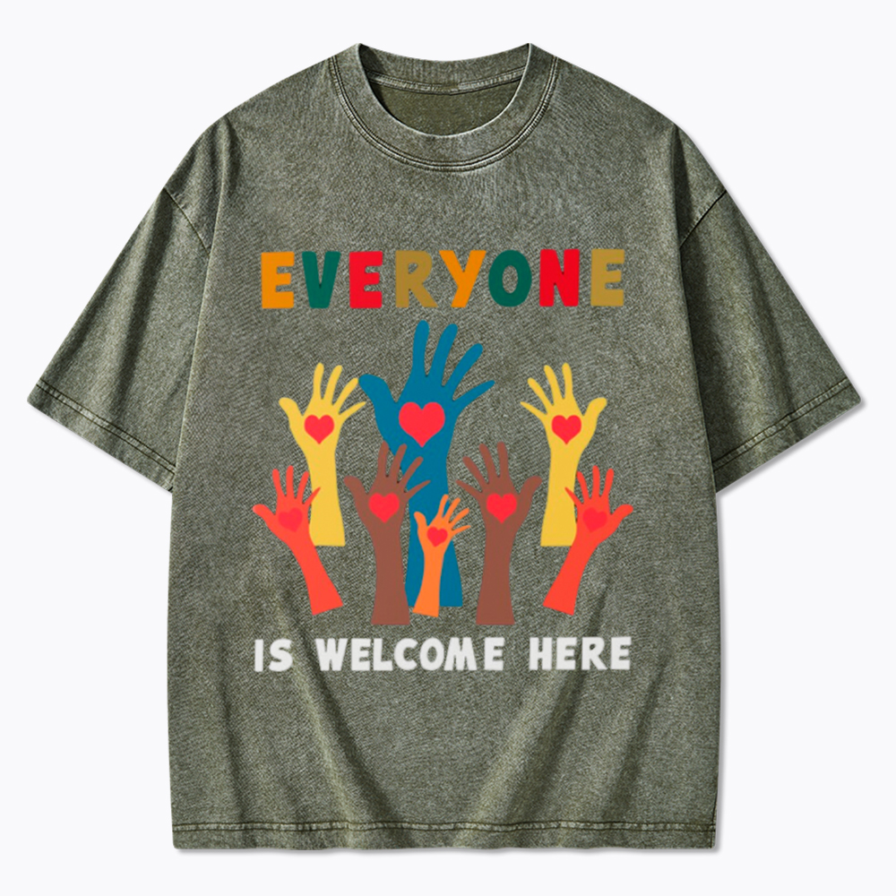 Everyone is Welcome Here Washed T-Shirt