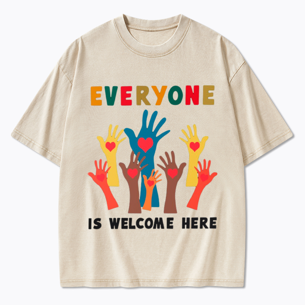 Everyone is Welcome Here Washed T-Shirt