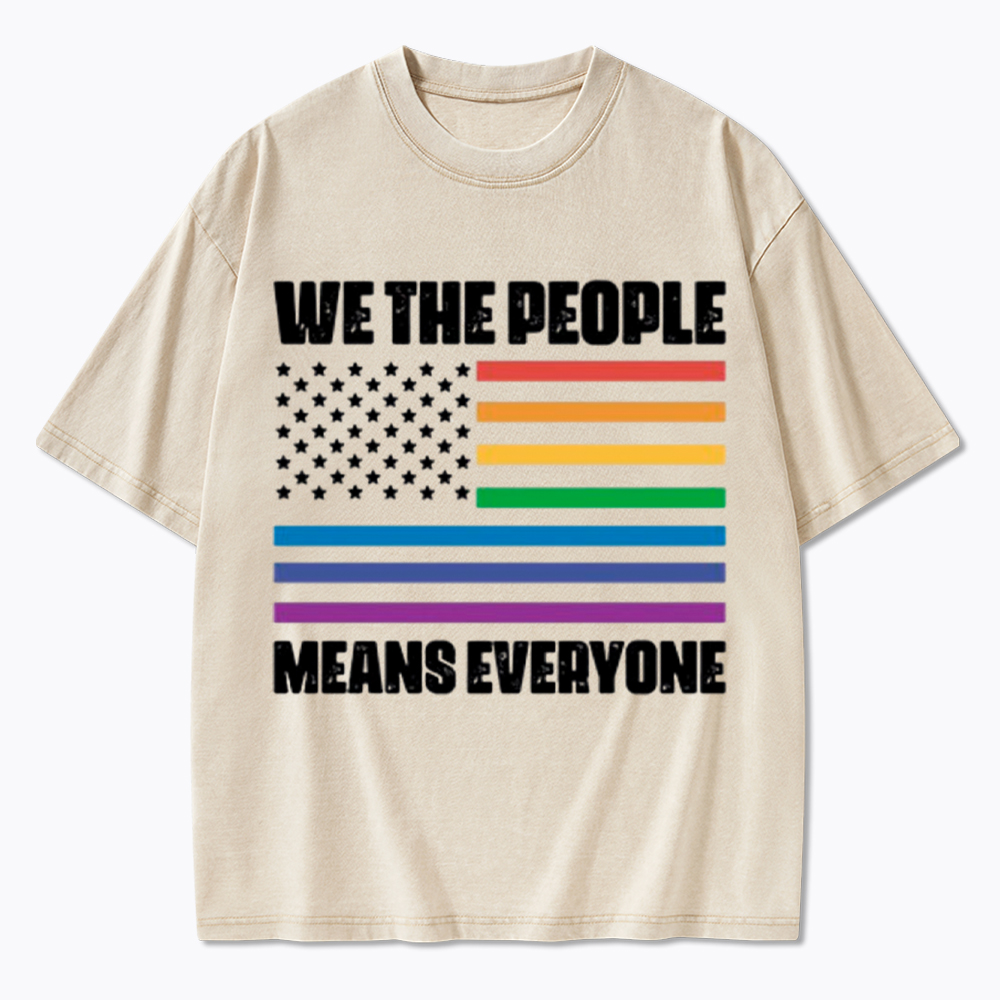 We the People Means Everyone Washed T-Shirt