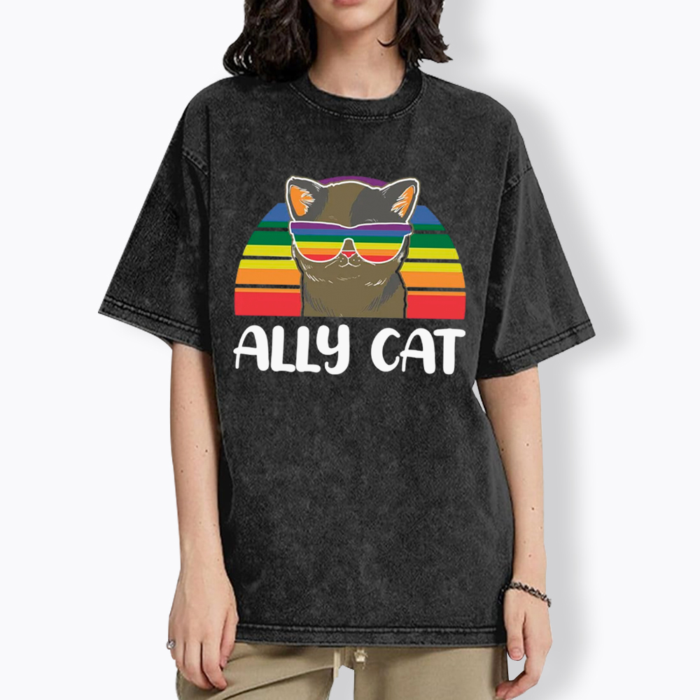 Ally Cat Washed T-Shirt