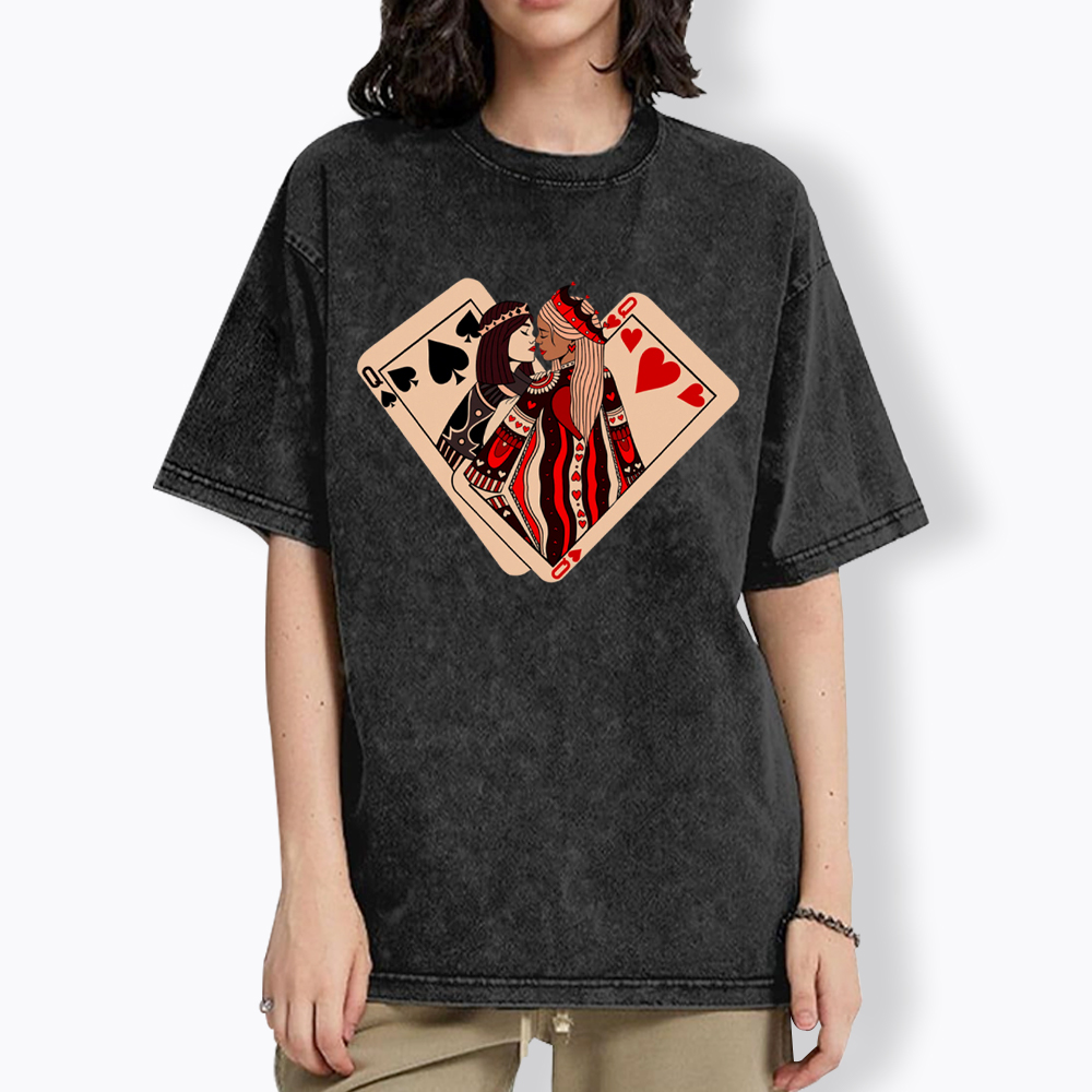 Sapphic Lesbian Washed T-Shirt