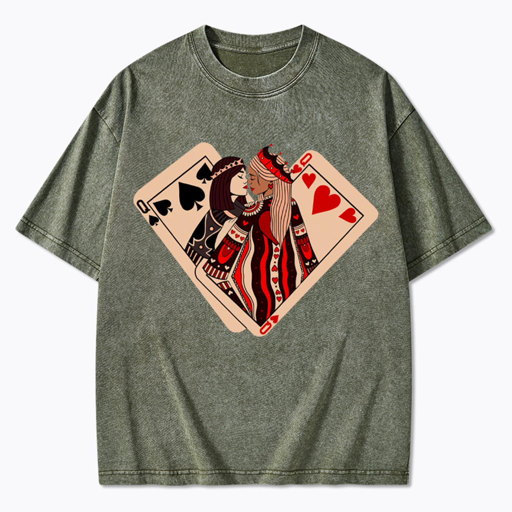 Sapphic Lesbian Washed T-Shirt