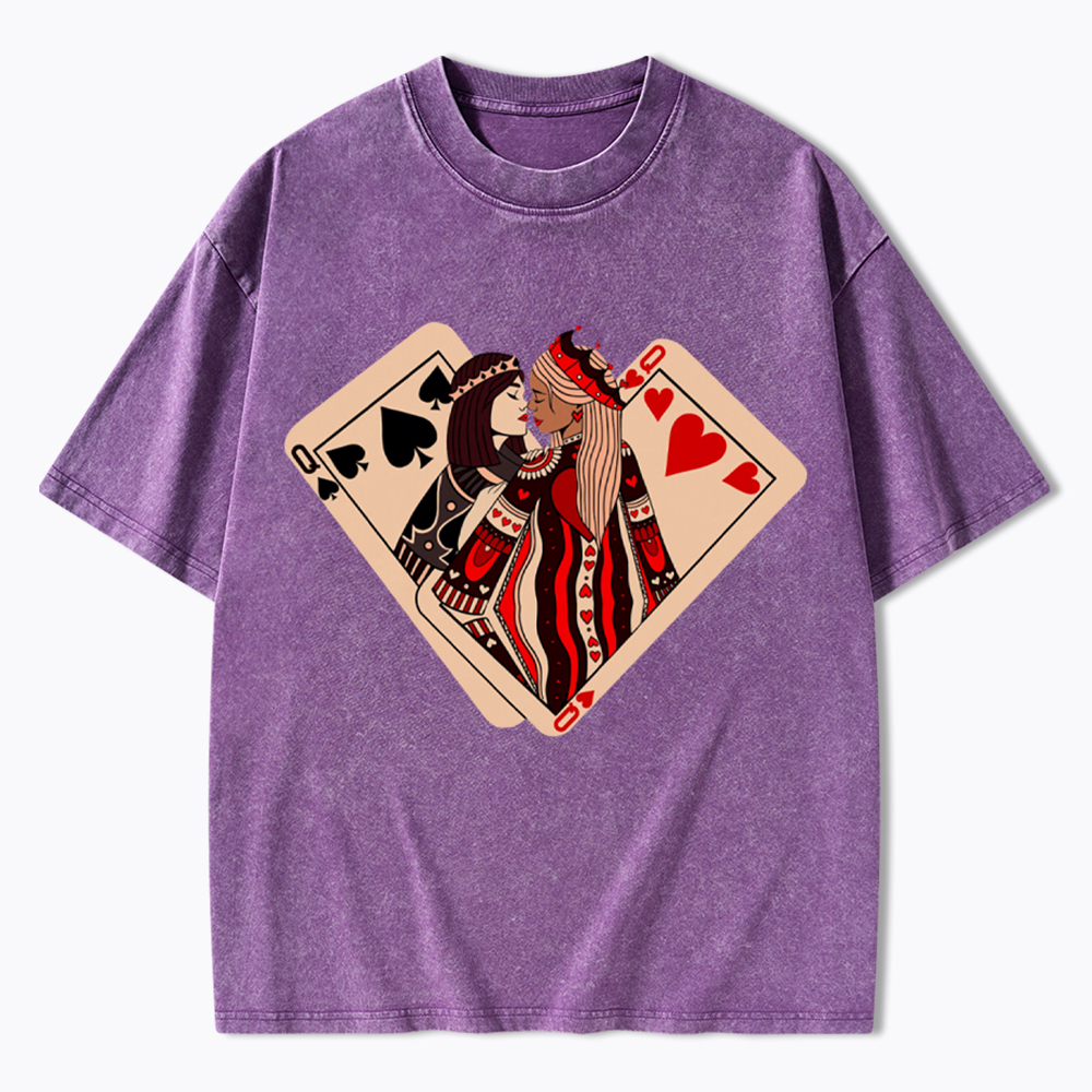 Sapphic Lesbian Washed T-Shirt