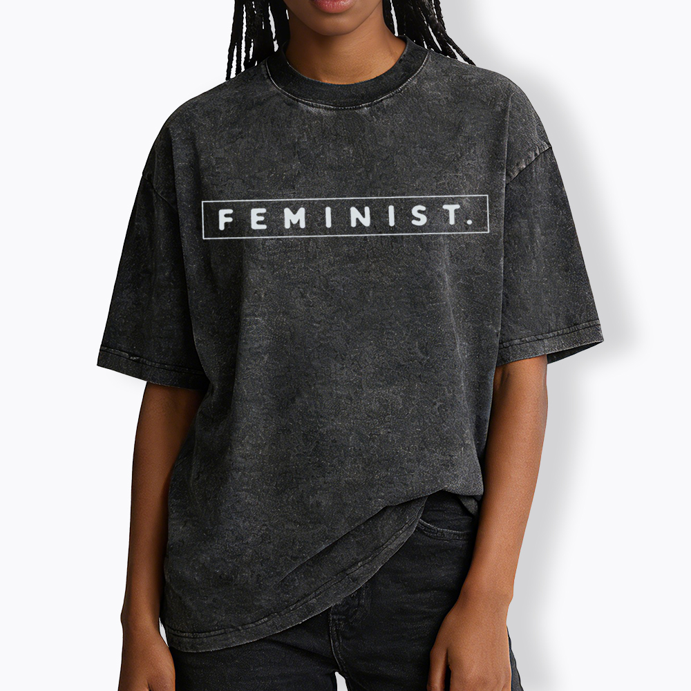 Girl Power Feminist Washed T-Shirt