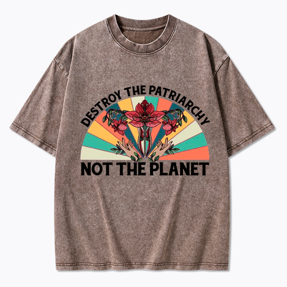 Destroy the Patriarchy Feminist Rights Washed T-Shirt